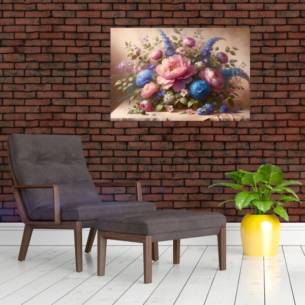 Slika - Stol pun cvijeća (90x60 cm)