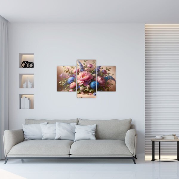 Slika - Stol pun cvijeća (90x60 cm)