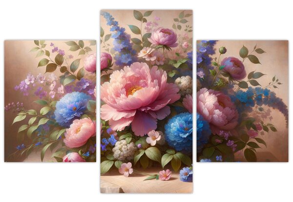 Slika - Stol pun cvijeća (90x60 cm)