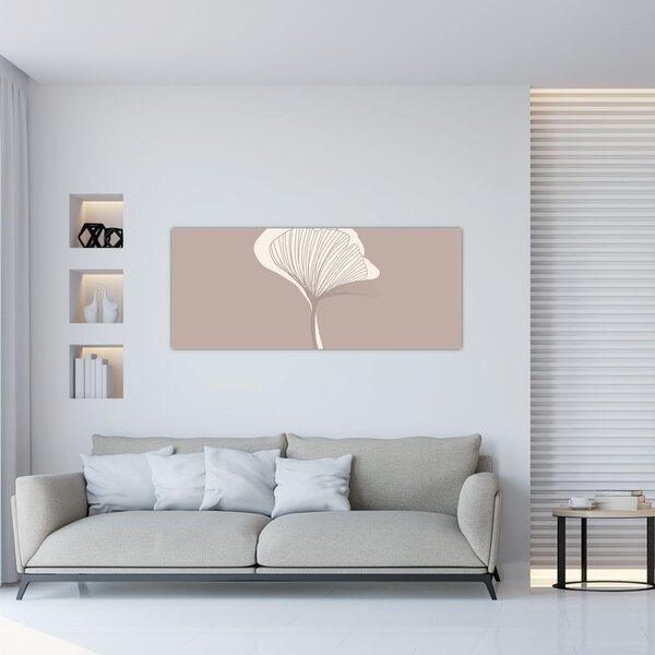 Slika - Bež lišće N⁰3 (120x50 cm)