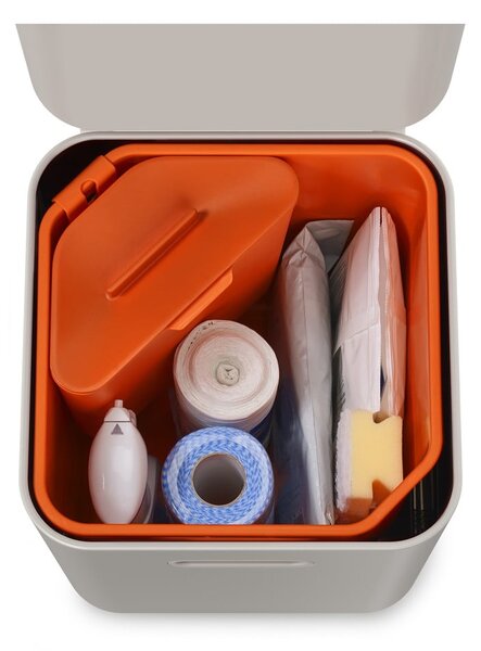 Krem bijela kanta za otpad Joseph Joseph Totem Compact, 40 l