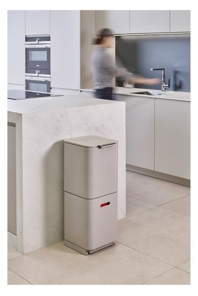 Krem bijela kanta za otpad Joseph Joseph Totem Compact, 40 l