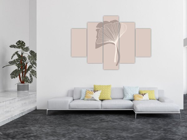 Slika - Bež lišće N⁰4 (150x105 cm)