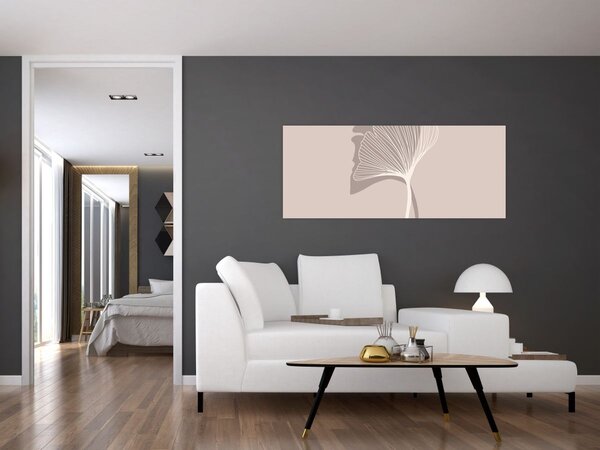Slika - Bež lišće N⁰4 (120x50 cm)