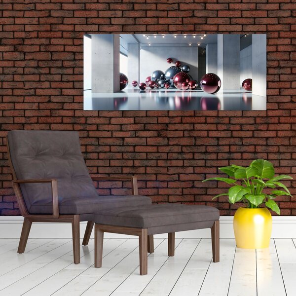 Slika - 3D prostor s kuglama II. (120x50 cm)