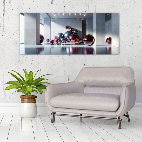 Slika - 3D prostor s kuglama II. (120x50 cm)