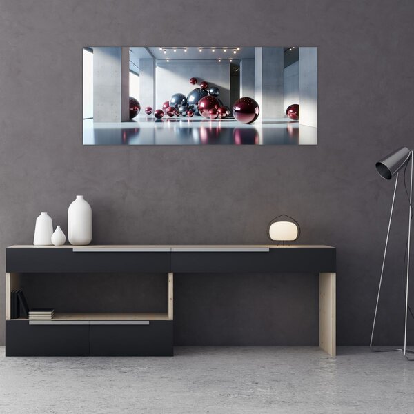 Slika - 3D prostor s kuglama II. (120x50 cm)