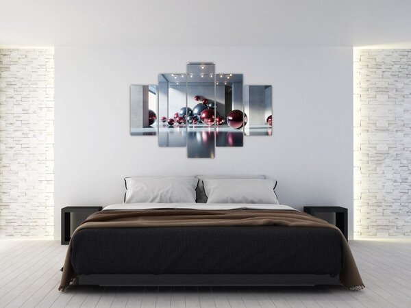 Slika - 3D prostor s kuglama II. (150x105 cm)