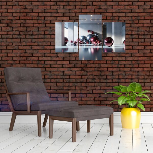 Slika - 3D prostor s kuglama II. (90x60 cm)