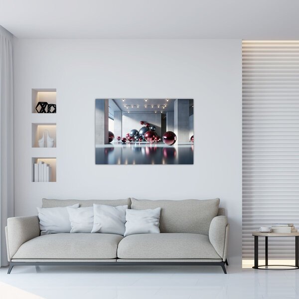 Slika - 3D prostor s kuglama II. (90x60 cm)