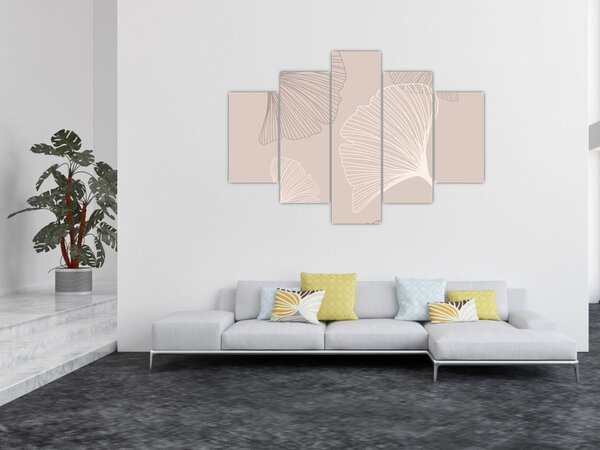 Slika - Bež lišće N⁰6 (150x105 cm)