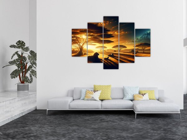 Slika - Lavovi u odmoru (150x105 cm)