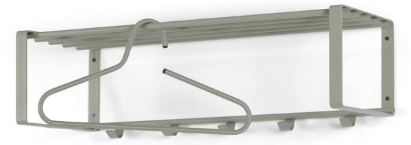 Zelena/siva metalna zidna vješalica s policom Rex – Spinder Design