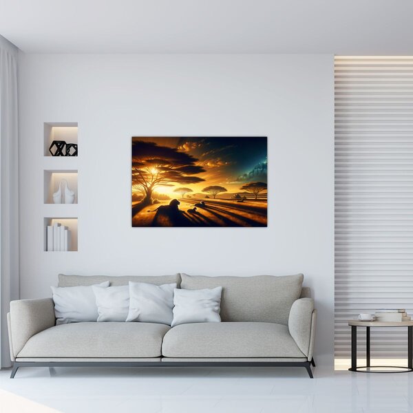 Slika - Lavovi u odmoru (90x60 cm)