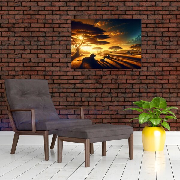 Slika - Lavovi u odmoru (70x50 cm)