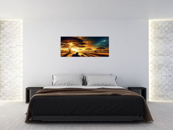 Slika - Lavovi u odmoru (120x50 cm)