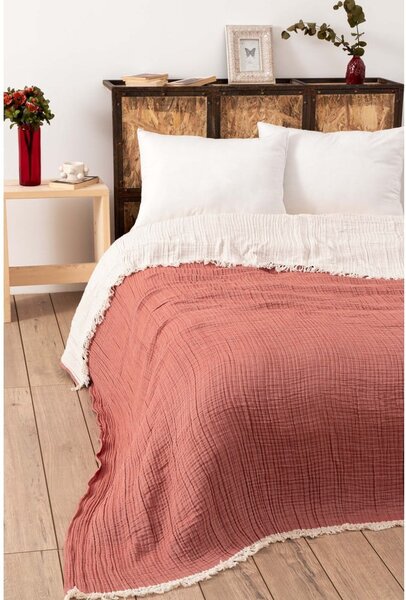 Ciglasti prekrivač od muslina za bračni krevet 230x250 cm – Mijolnir