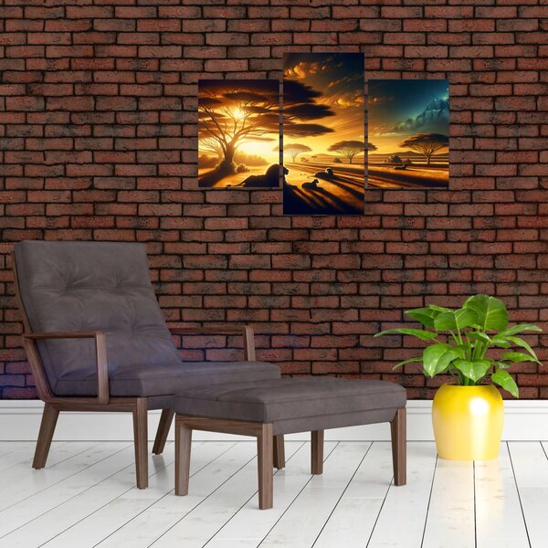 Slika - Lavovi u odmoru (90x60 cm)