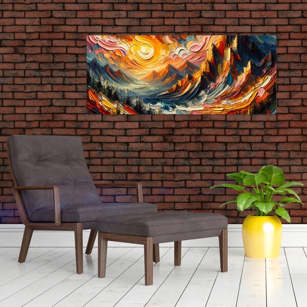 Slika - Planine okupane suncem (120x50 cm)