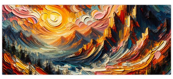 Slika - Planine okupane suncem (120x50 cm)