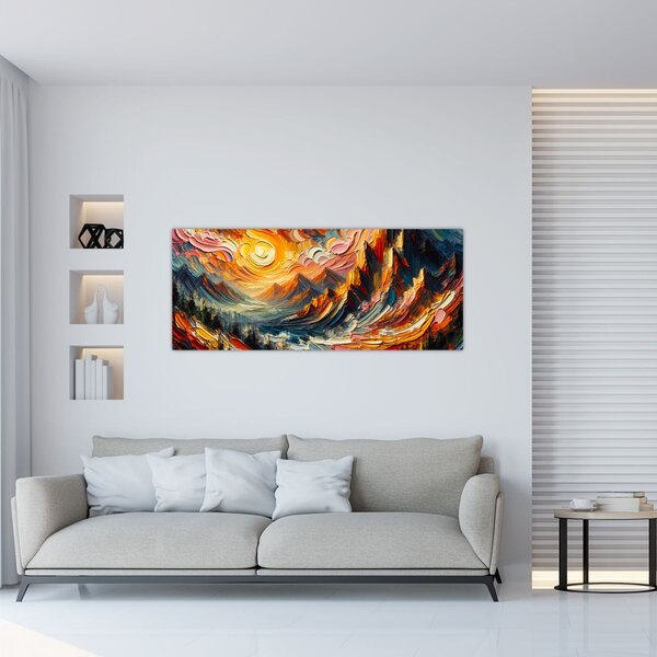 Slika - Planine okupane suncem (120x50 cm)