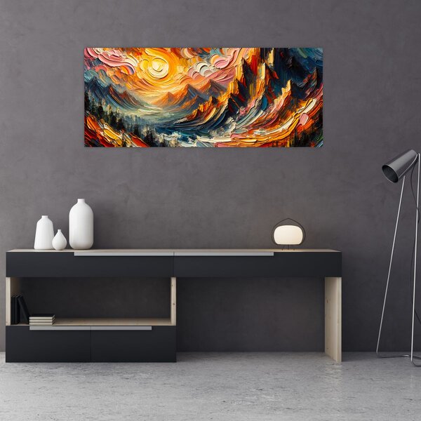 Slika - Planine okupane suncem (120x50 cm)