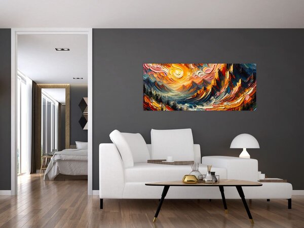 Slika - Planine okupane suncem (120x50 cm)