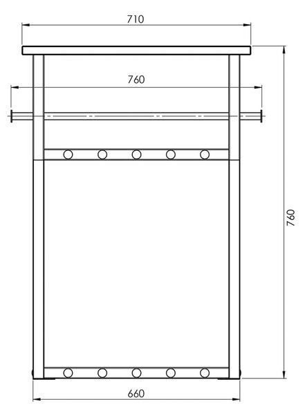 Crna/u prirodnoj boji metalna zidna vješalica s policom 76 cm Rizzoli – Spinder Design