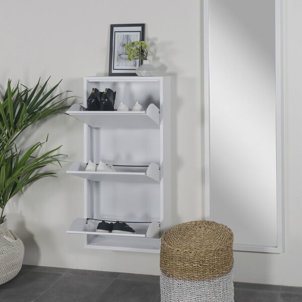 Bijeli metalni preklopni ormarić za cipele 50x103x15 cm Billy – Spinder Design