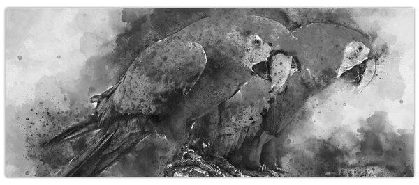Slika - Vodene boje papige (120x50 cm)