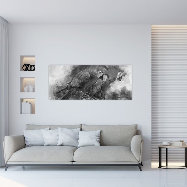 Slika - Vodene boje papige (120x50 cm)