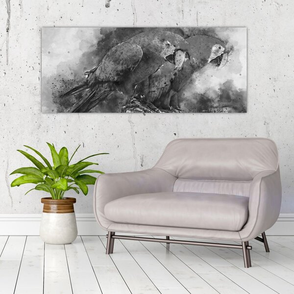 Slika - Vodene boje papige (120x50 cm)