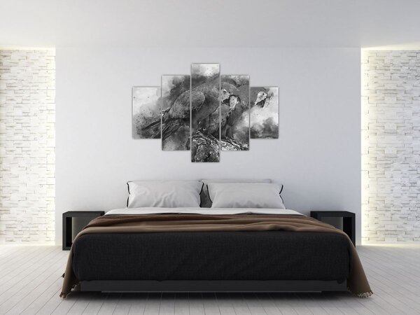 Slika - Vodene boje papige (150x105 cm)