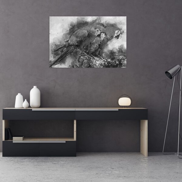 Slika - Vodene boje papige (90x60 cm)