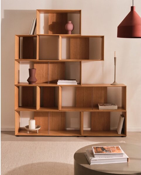 Modularni sustav polica 2 kom u dekoru hrasta u prirodnoj boji 101x76 cm Litto – Kave Home