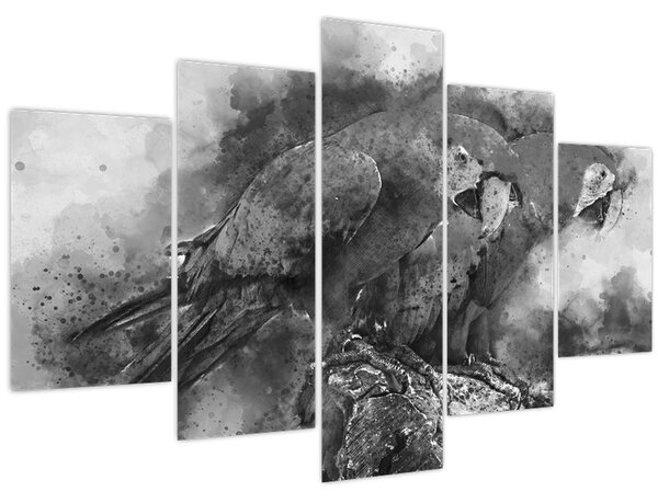 Slika - Vodene boje papige (150x105 cm)