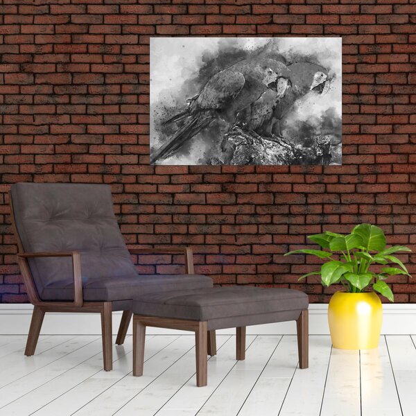 Slika - Vodene boje papige (90x60 cm)