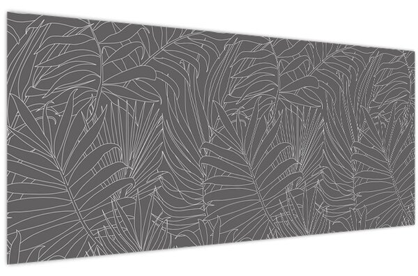 Slika - Sivo palmino lišće (120x50 cm)