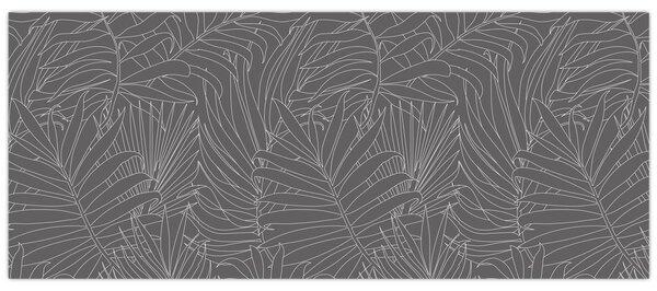 Slika - Sivo palmino lišće (120x50 cm)