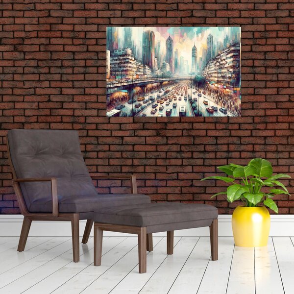 Slika - Život u velikom gradu (90x60 cm)