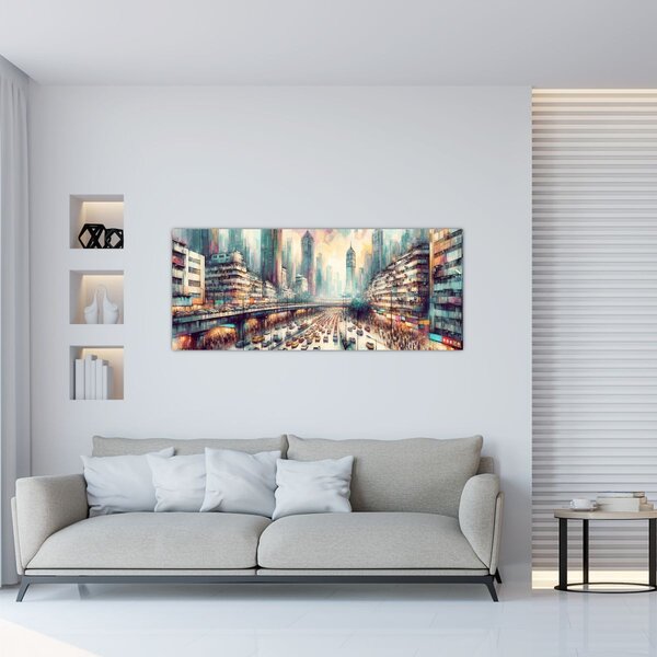 Slika - Život u velikom gradu (120x50 cm)