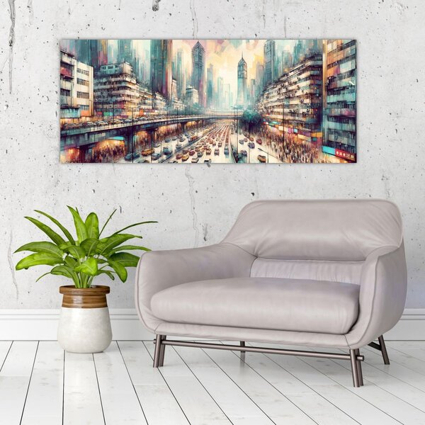 Slika - Život u velikom gradu (120x50 cm)