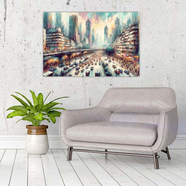 Slika - Život u velikom gradu (90x60 cm)