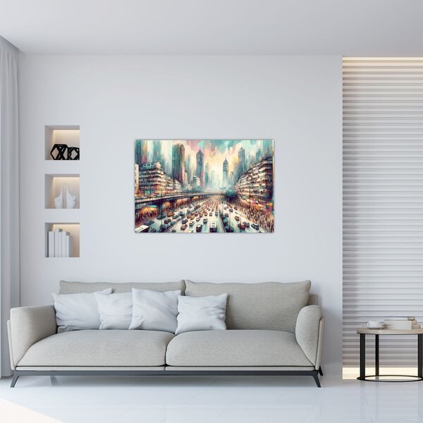 Slika - Život u velikom gradu (90x60 cm)