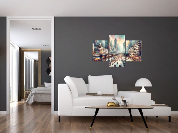 Slika - Život u velikom gradu (90x60 cm)