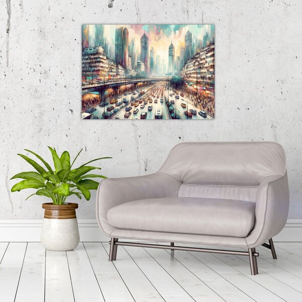 Slika - Život u velikom gradu (70x50 cm)
