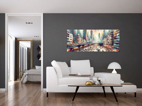 Slika - Život u velikom gradu (120x50 cm)