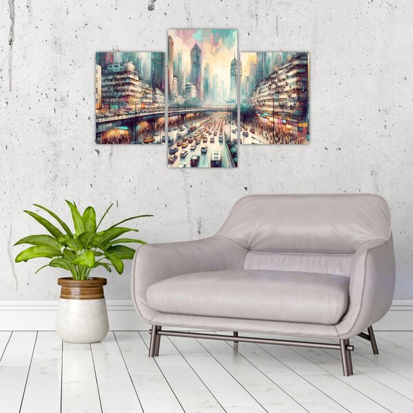 Slika - Život u velikom gradu (90x60 cm)