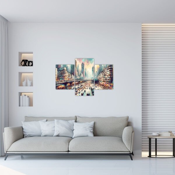 Slika - Život u velikom gradu (90x60 cm)
