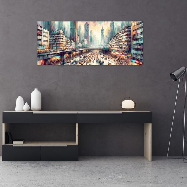 Slika - Život u velikom gradu (120x50 cm)